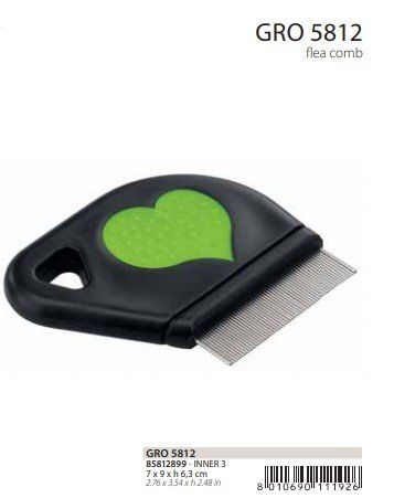 FPRL GRO5812 ANTI FLEAS COMB W HEART